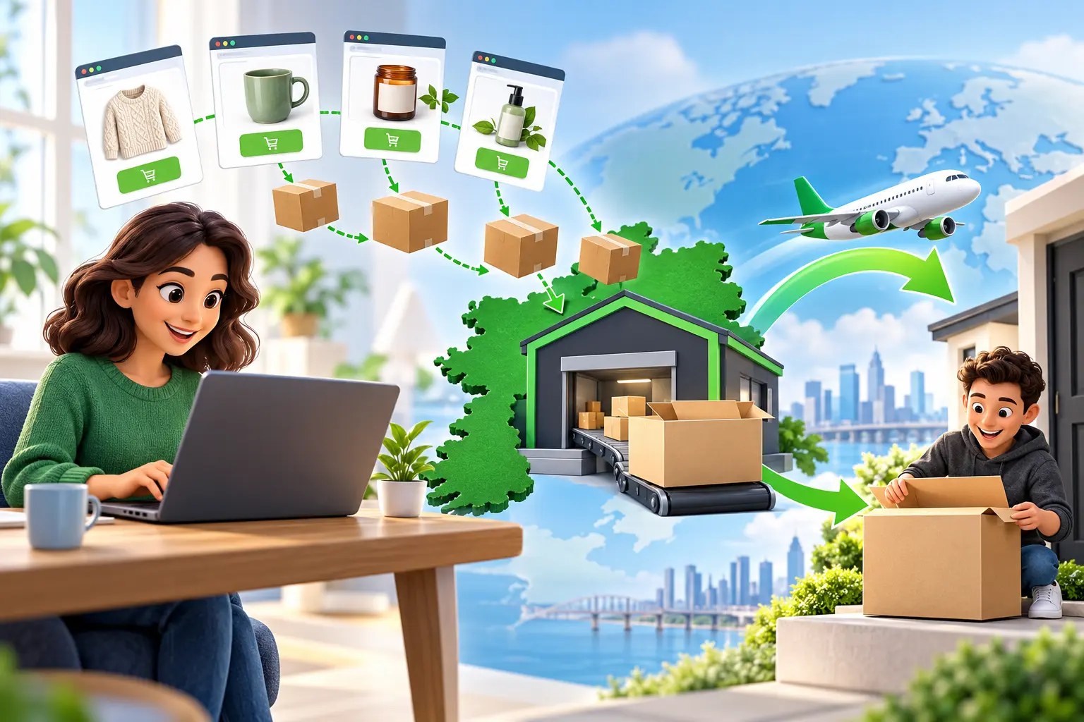 International shopper using a SmartShip Irish parcel forwarding address to order online